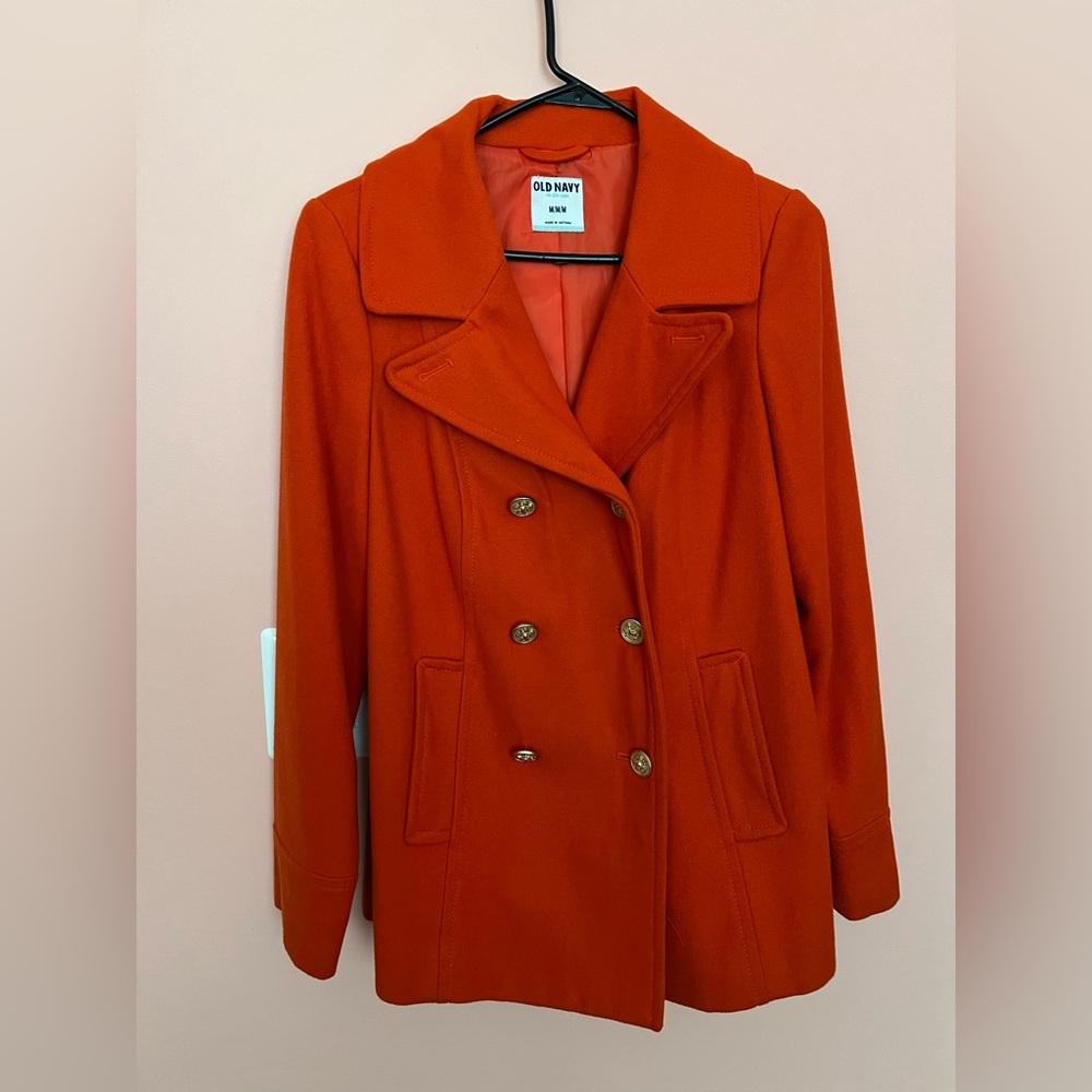 Old Navy Dark Orange Pea Coat